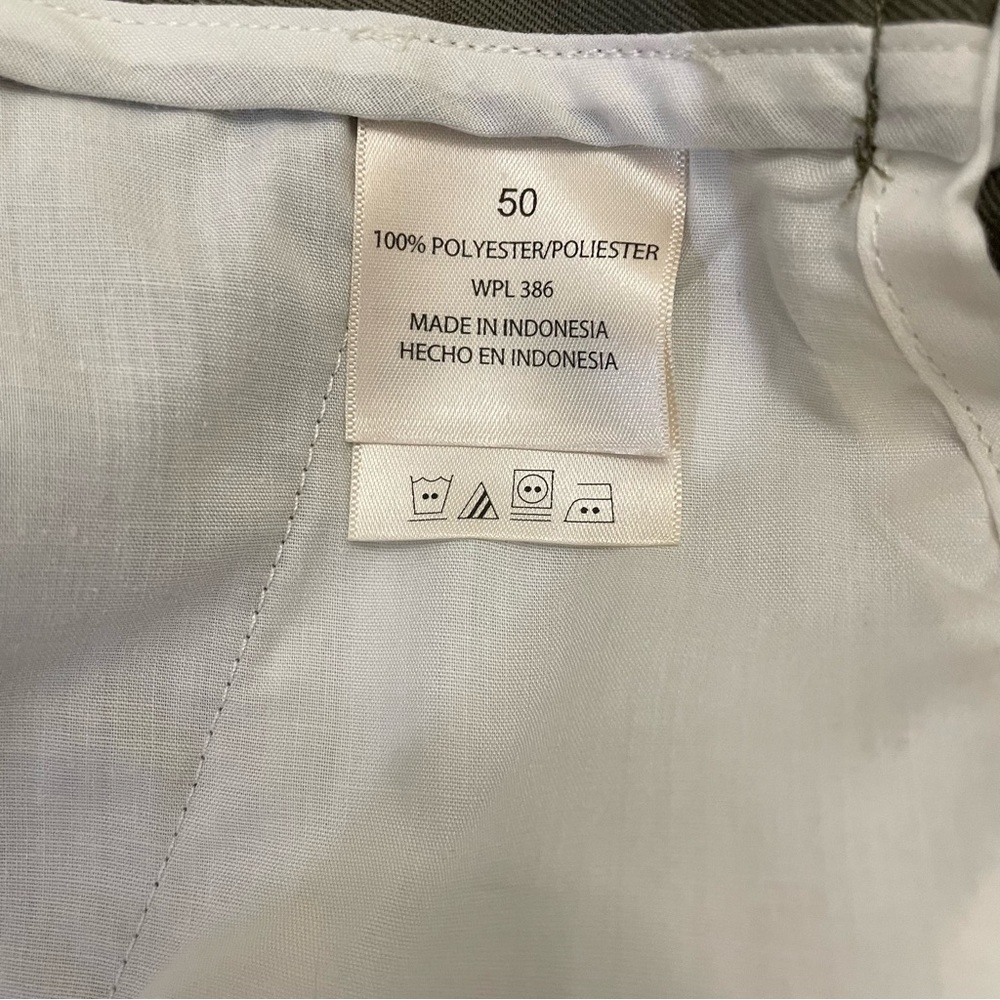 Haggar brand green plus size shorts 100%‎ polyester flat front size 50 - Picture 5 of 6